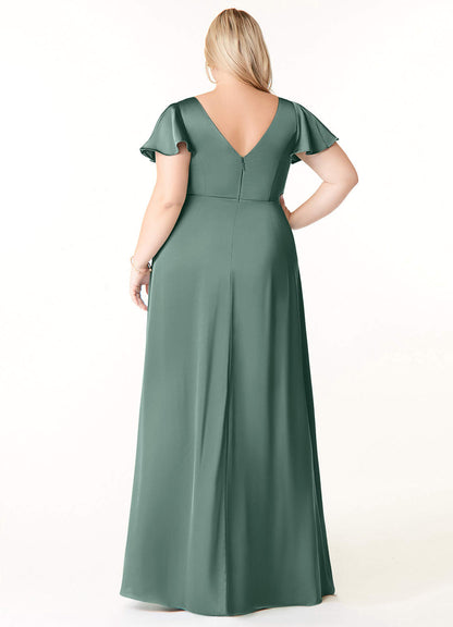 Soren Stretch Satin Dress-AZ45895717-final sale