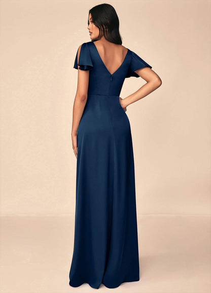Soren Stretch Satin Dress-AZ4366787-final sale