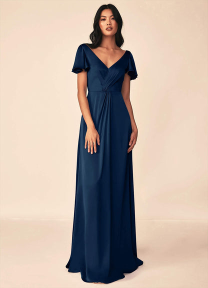 Soren Stretch Satin Dress-AZ4366787-final sale