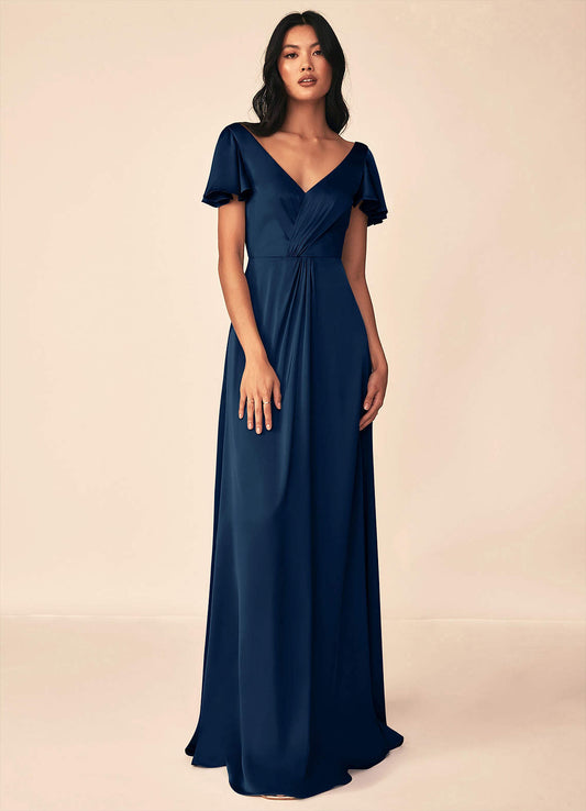 Soren Stretch Satin Dress-AZ4366787-final sale