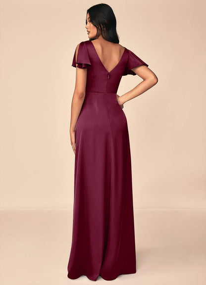 Soren Stretch Satin Dress-AZ53297240