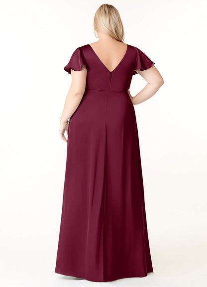 Soren Stretch Satin Dress-AZ53297240