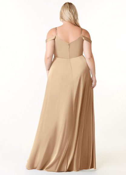 Ocean Stretch Satin Dress-AZ87897882-final sale