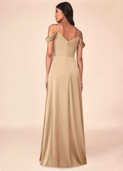 Ocean Stretch Satin Dress-AZ87897882-final sale