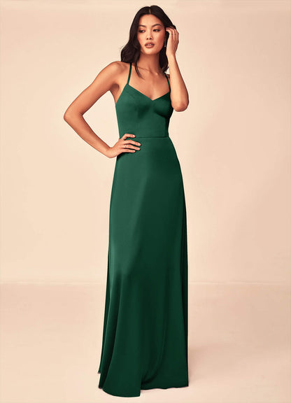 Mei Stretch Satin Dress-AZ70863206-final sale