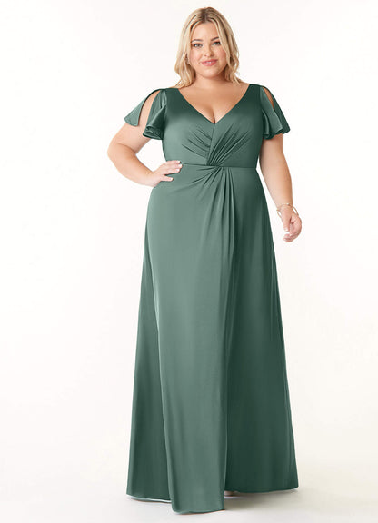 Soren Stretch Satin Dress-AZ45895717-final sale