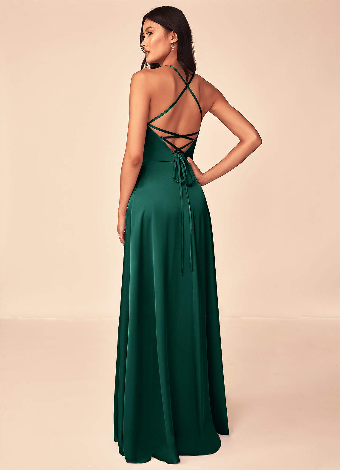 Mei Stretch Satin Dress-AZ26002713-final sale
