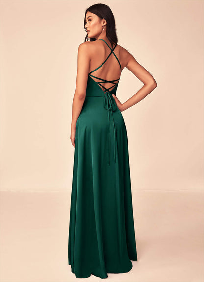 Mei Stretch Satin Dress-AZ26002713-final sale