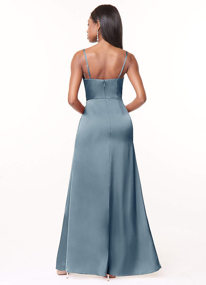 Maci Stretch Satin Dress-AZ18443058-final sale