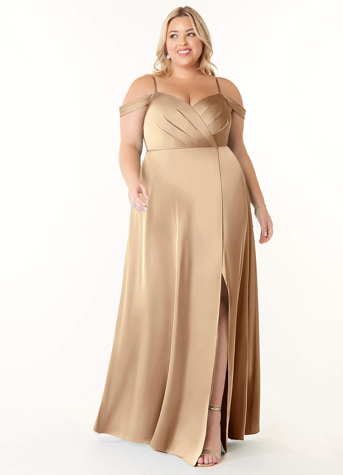 Ocean Stretch Satin Dress-AZ87897882-final sale