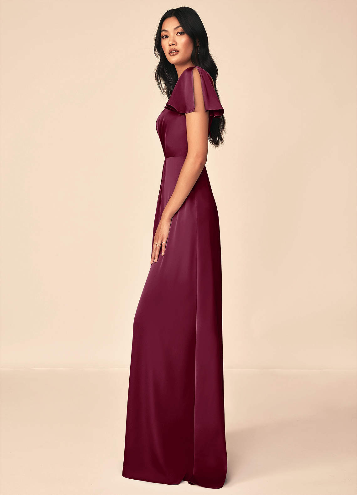 Soren Stretch Satin Dress-AZ53297240