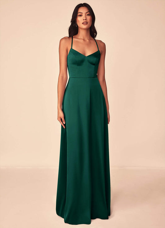 Mei Stretch Satin Dress-AZ26002713-final sale