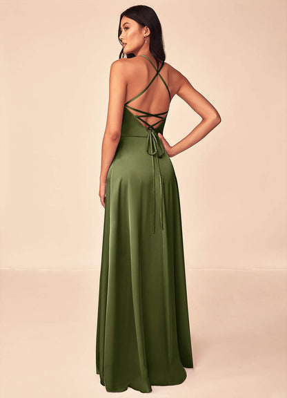 Mei Stretch Satin Dress-AZ12971669-final sale