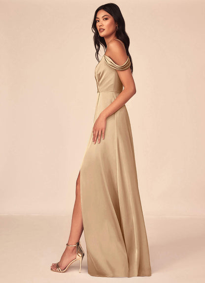 Ocean Stretch Satin Dress-AZ87897882-final sale